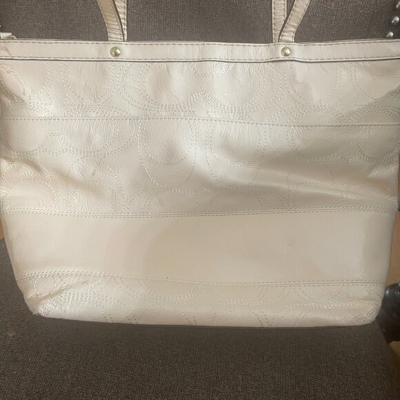 Coach Patent Leather Double Handle Bag - Picture 5 of 8